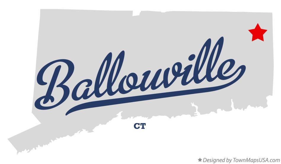 Map of Ballouville Connecticut CT