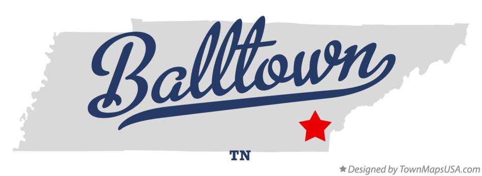 Map of Balltown Tennessee TN