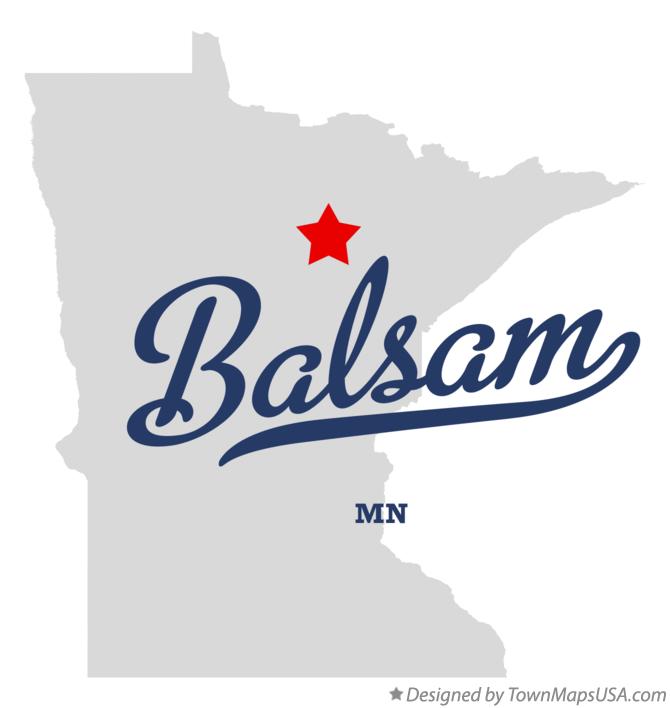 Map of Balsam Minnesota MN