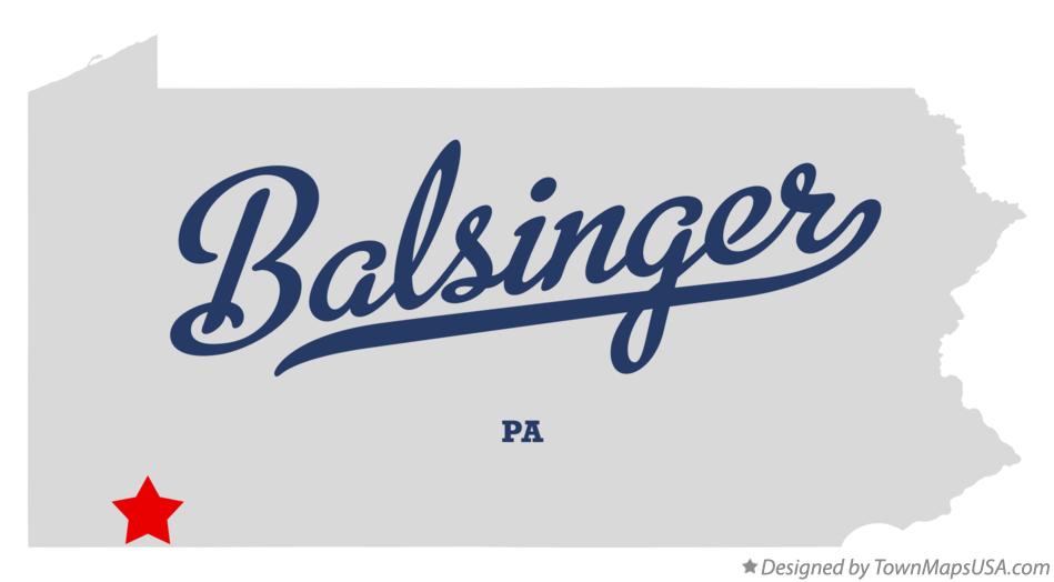 Map of Balsinger Pennsylvania PA