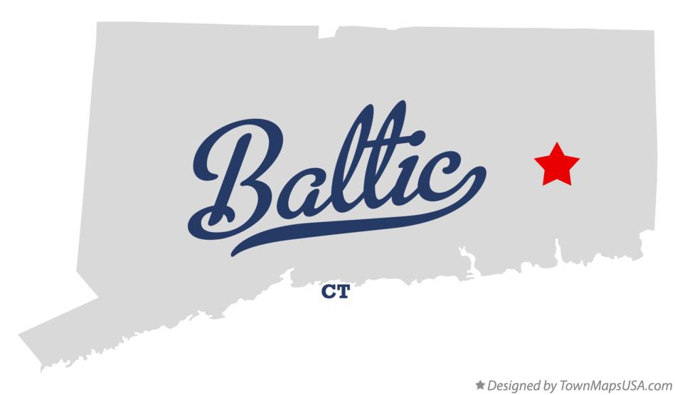 Map of Baltic Connecticut CT