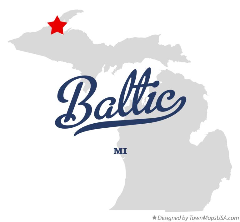 Map of Baltic Michigan MI