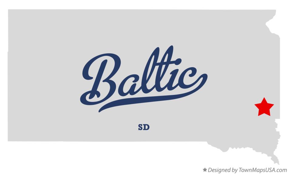 Map of Baltic South Dakota SD