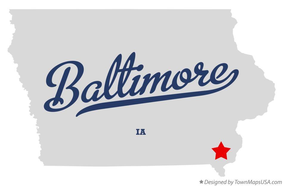 Map of Baltimore Iowa IA