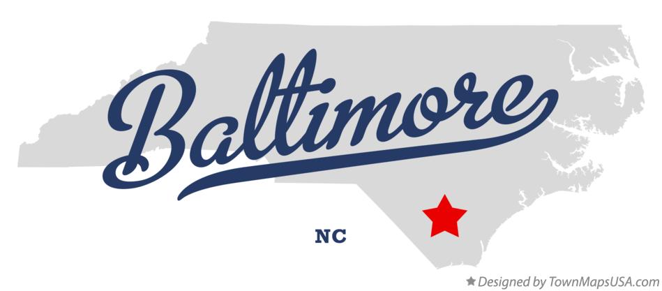 Map of Baltimore North Carolina NC