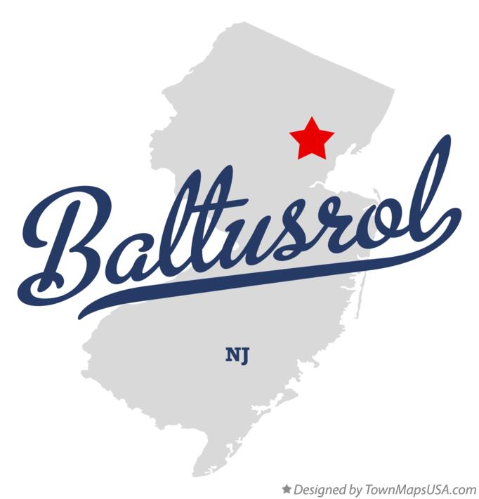 Map of Baltusrol New Jersey NJ