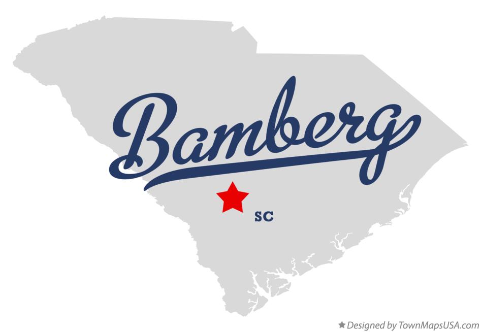 Map of Bamberg South Carolina SC