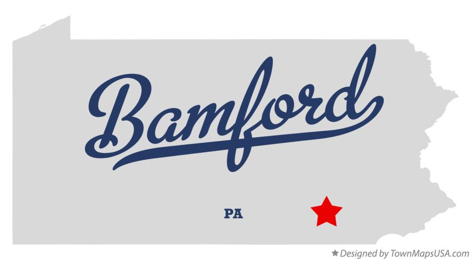 Map of Bamford Pennsylvania PA