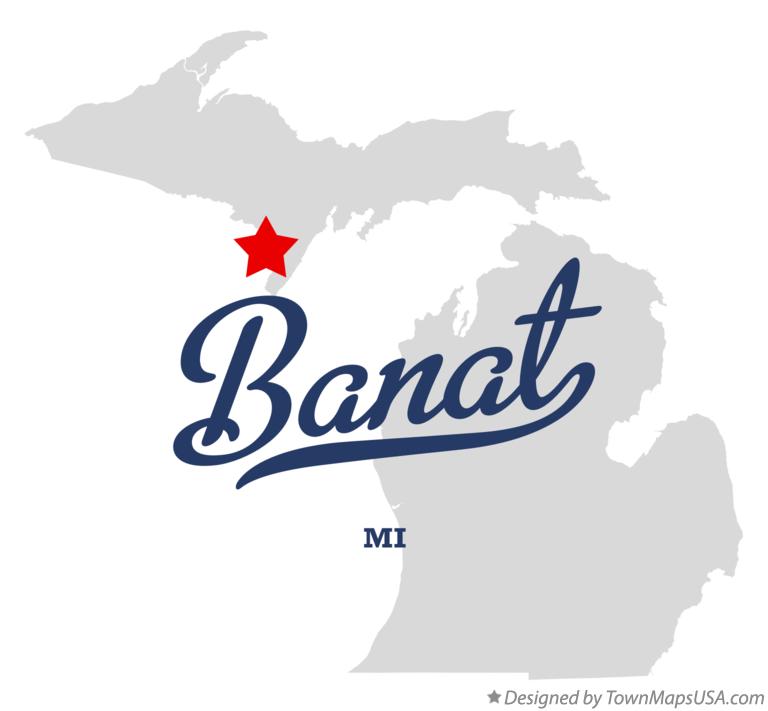 Map of Banat Michigan MI