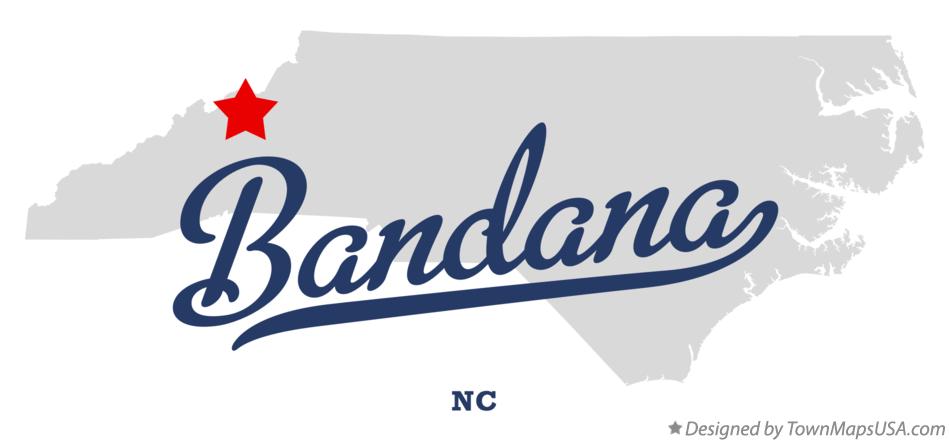 Map of Bandana North Carolina NC