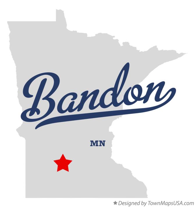 Map of Bandon Minnesota MN