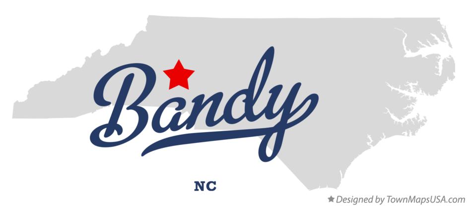 Map of Bandy North Carolina NC