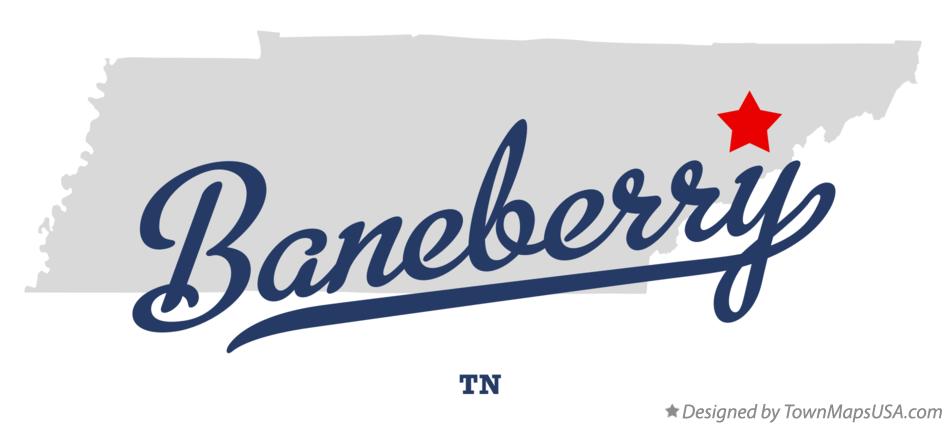 Map of Baneberry Tennessee TN