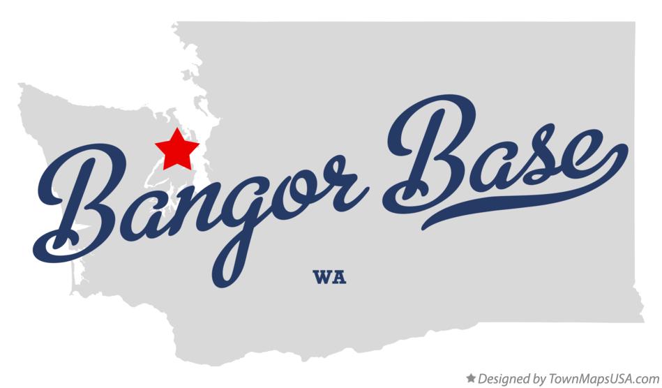 Map of Bangor Base Washington WA