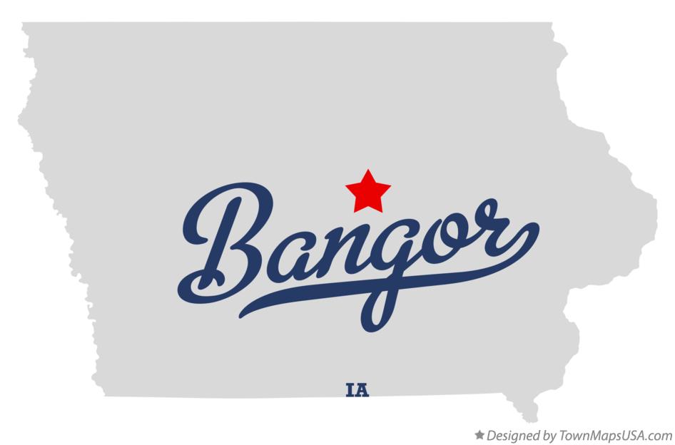 Map of Bangor Iowa IA