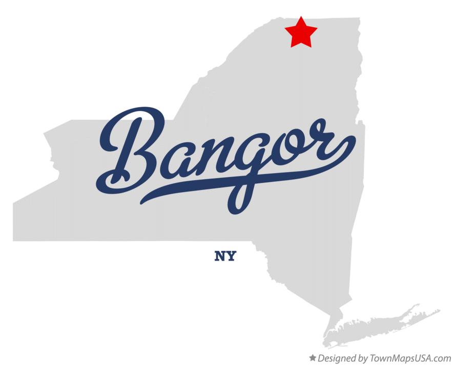 Map of Bangor New York NY