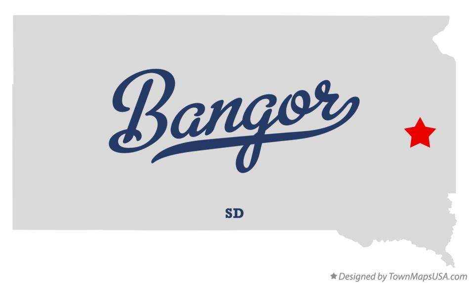 Map of Bangor South Dakota SD