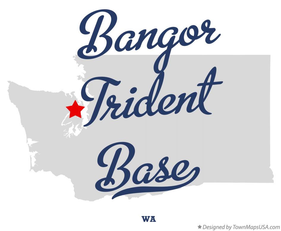 Map of Bangor Trident Base Washington WA