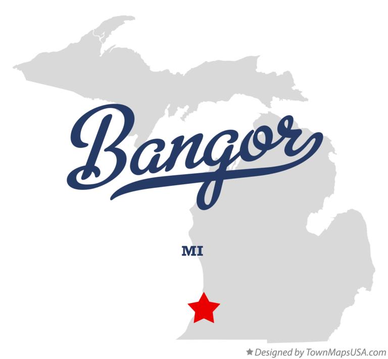 Map of Bangor Michigan MI