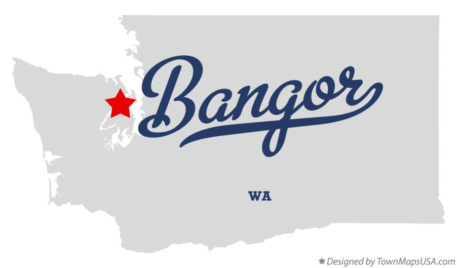 Map of Bangor Washington WA