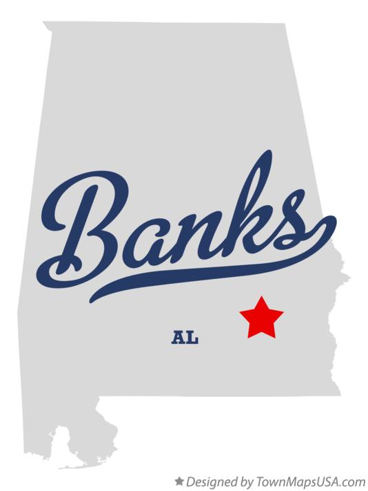 Map of Banks Alabama AL