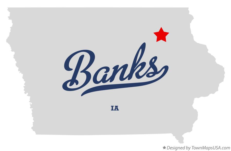 Map of Banks Iowa IA