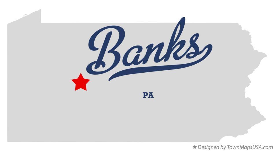 Map of Banks Pennsylvania PA
