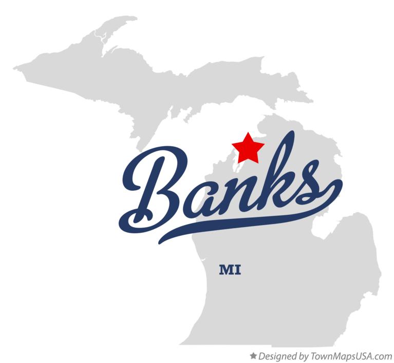 Map of Banks Michigan MI