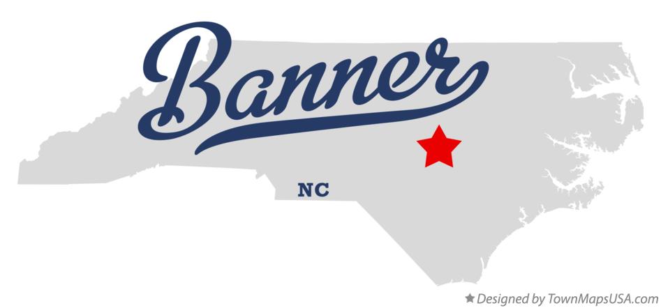 Map of Banner North Carolina NC