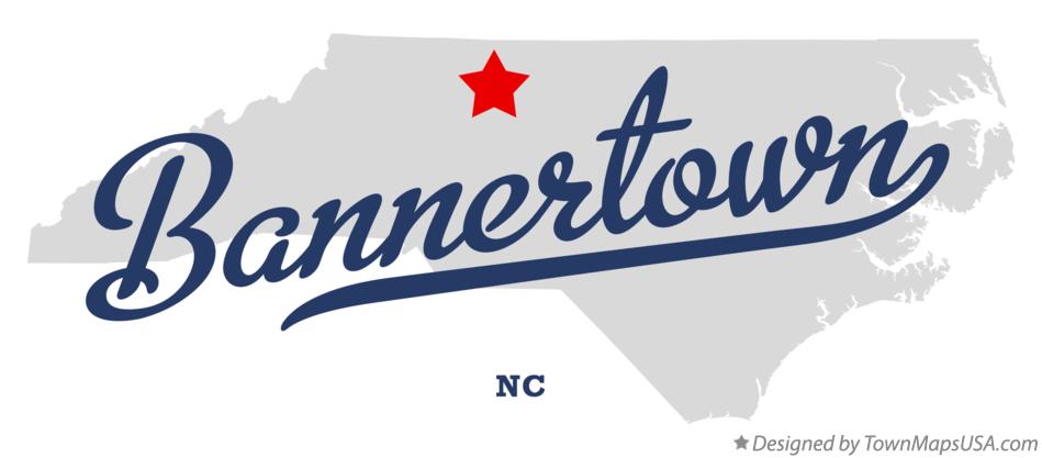 Map of Bannertown North Carolina NC