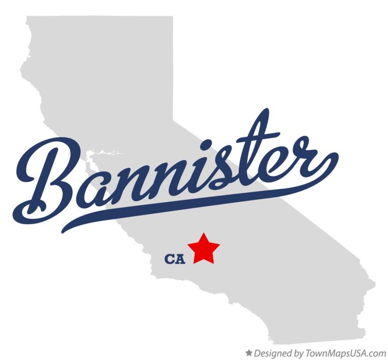 Map of Bannister California CA