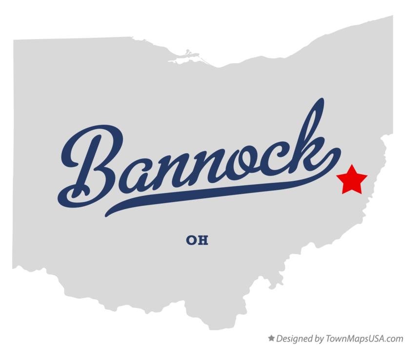 Map of Bannock Ohio OH