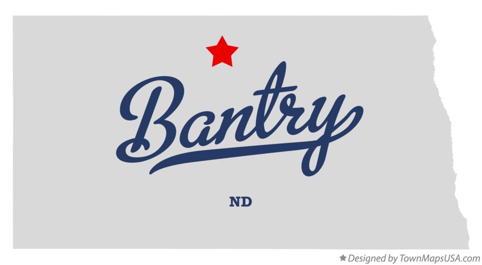 Map of Bantry North Dakota ND