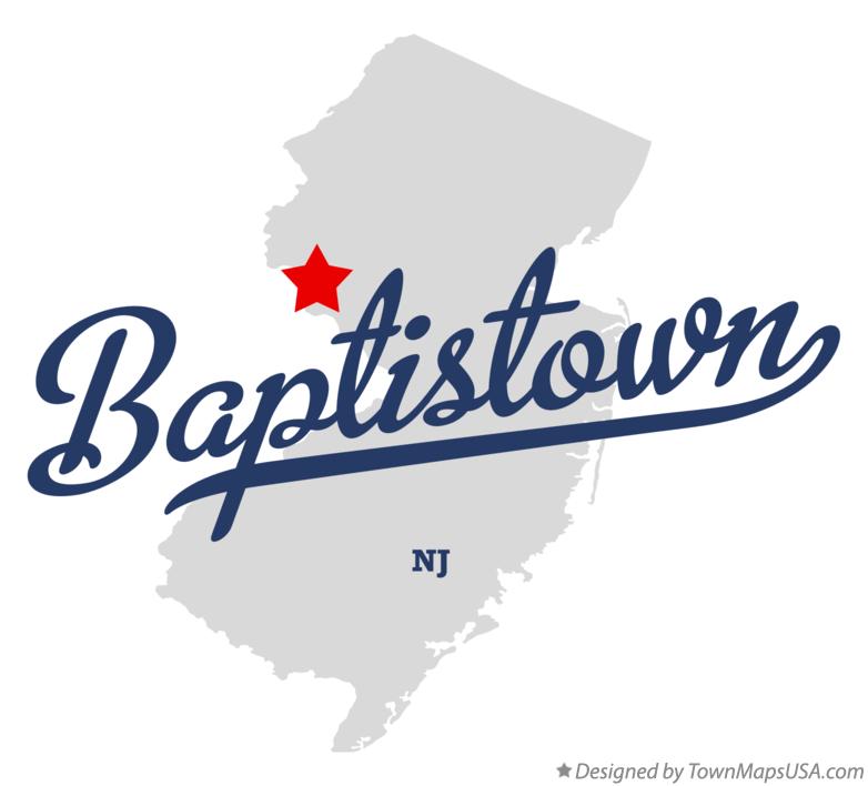 Map of Baptistown New Jersey NJ