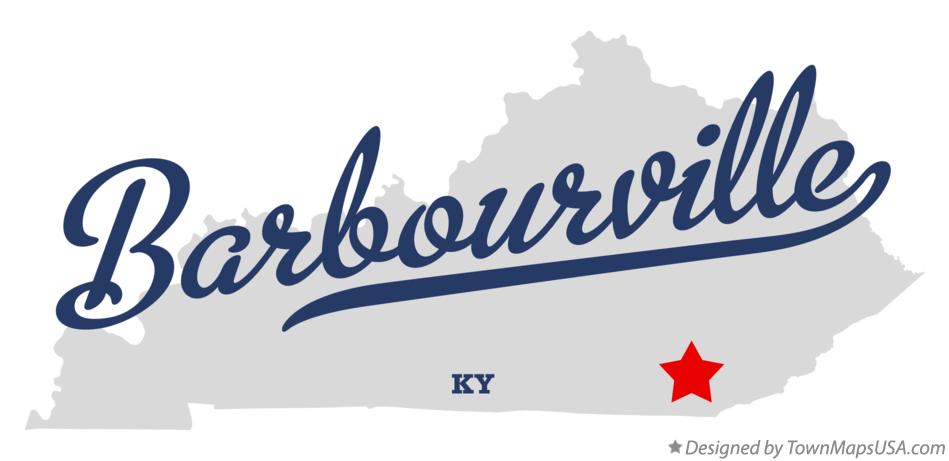 Map of Barbourville Kentucky KY