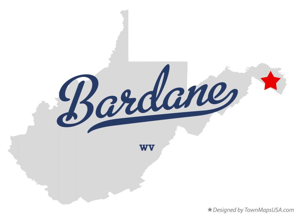 Map of Bardane West Virginia WV