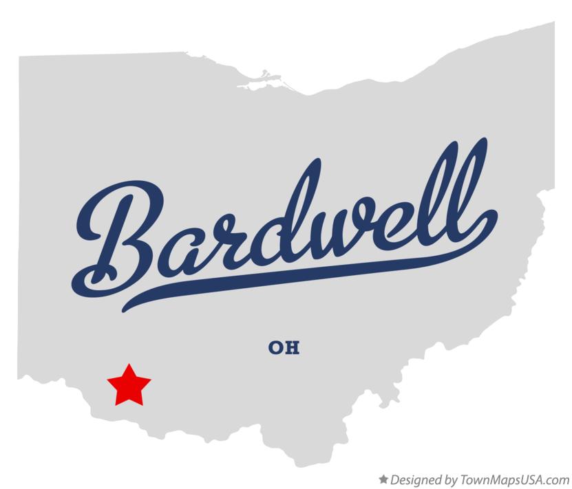 Map of Bardwell Ohio OH
