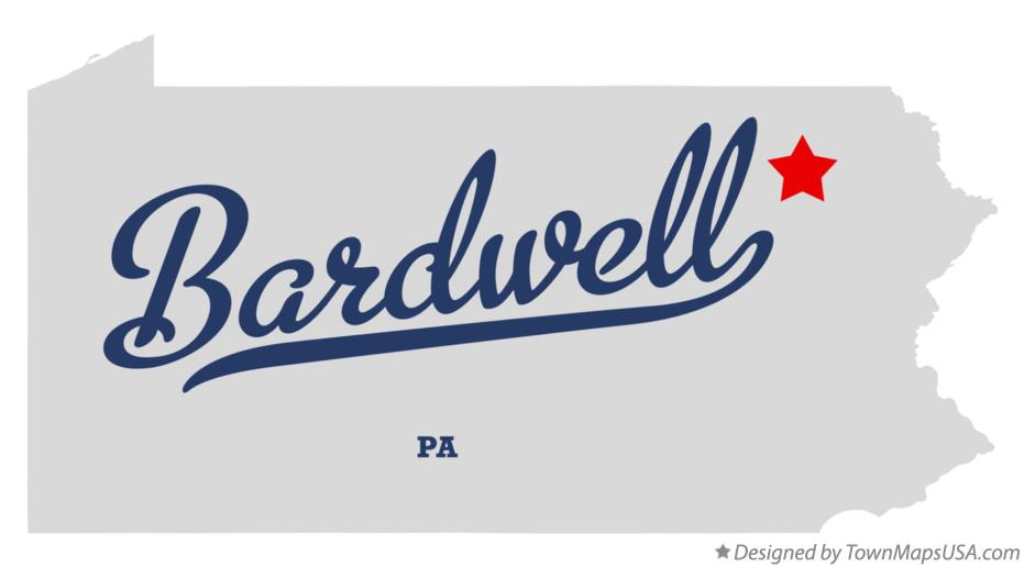 Map of Bardwell Pennsylvania PA