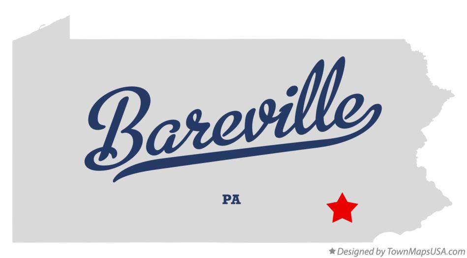 Map of Bareville Pennsylvania PA
