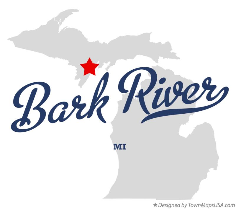 Map of Bark River Michigan MI