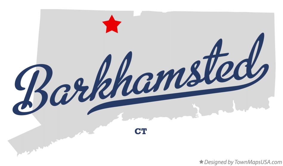 Map of Barkhamsted Connecticut CT