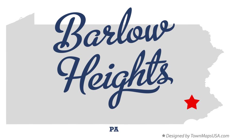 Map of Barlow Heights Pennsylvania PA