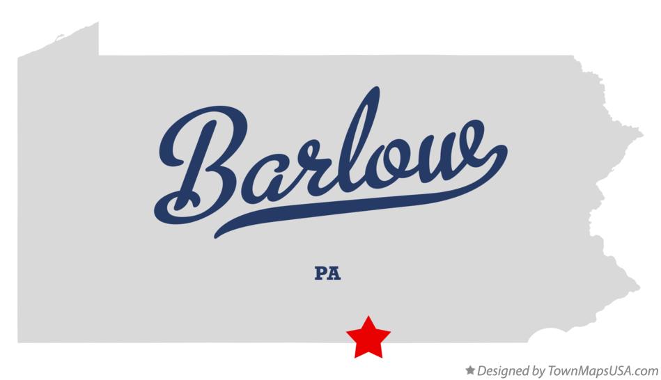 Map of Barlow Pennsylvania PA