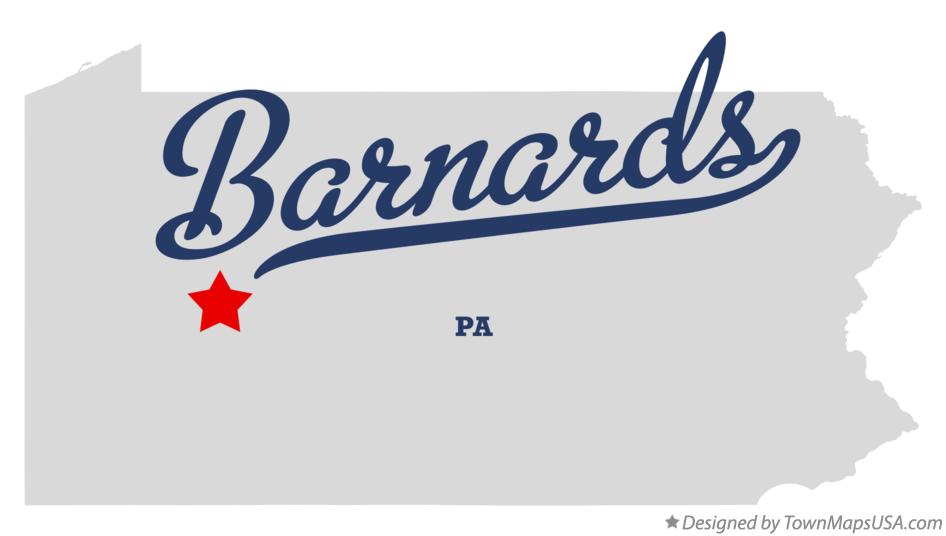Map of Barnards Pennsylvania PA