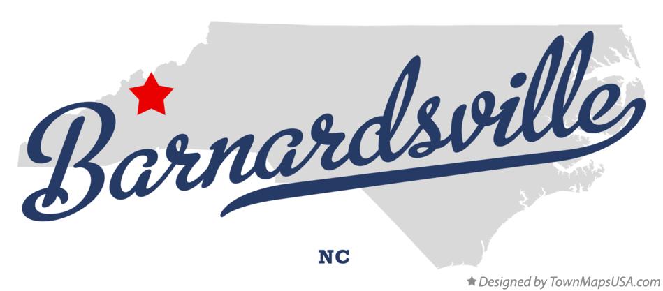 Map of Barnardsville North Carolina NC