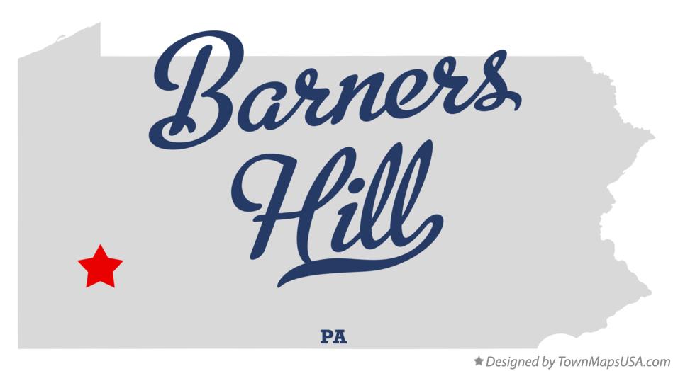 Map of Barners Hill Pennsylvania PA