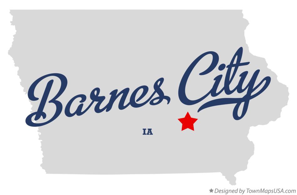 Map of Barnes City Iowa IA