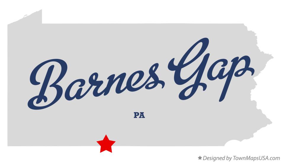 Map of Barnes Gap Pennsylvania PA