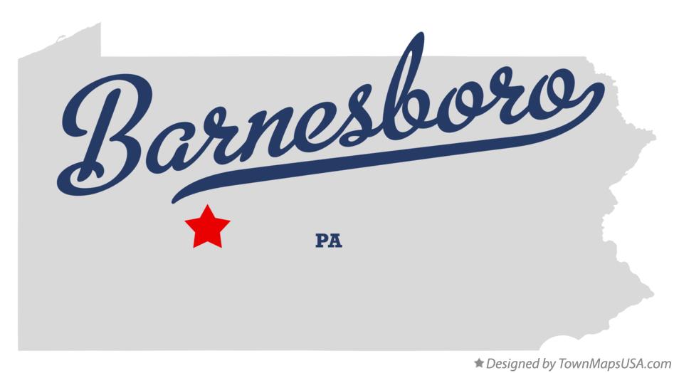 Map of Barnesboro Pennsylvania PA