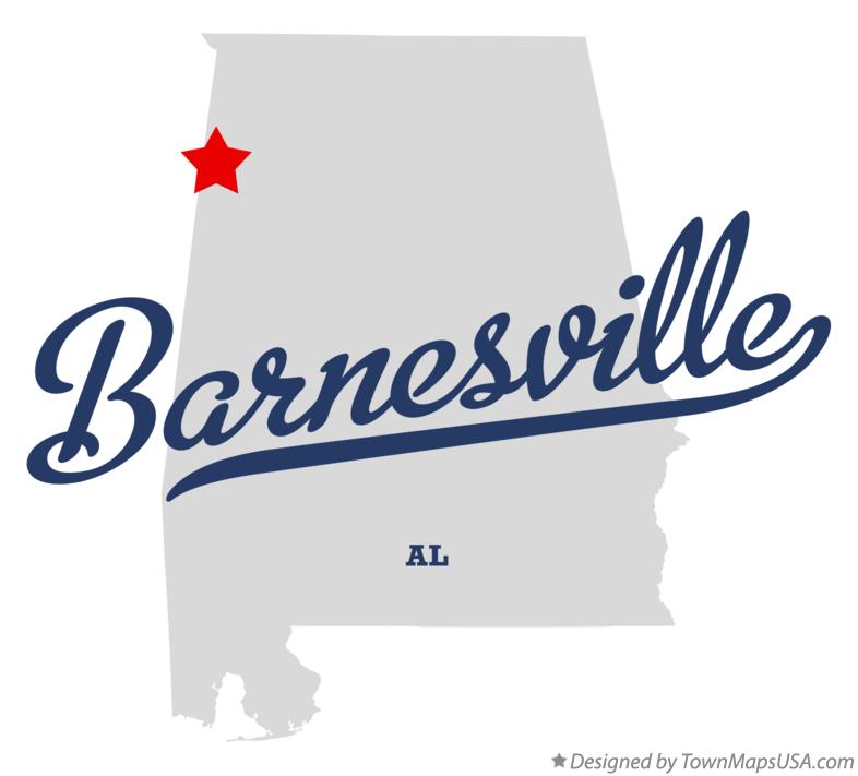 Map of Barnesville Alabama AL
